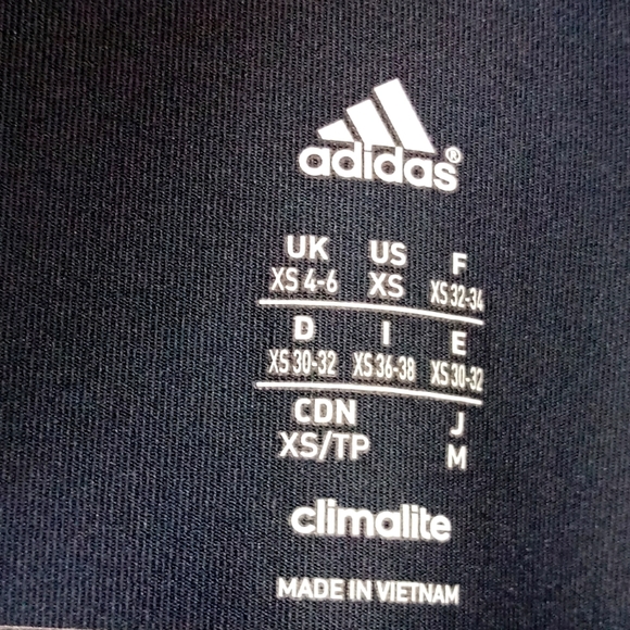 Adidas 1/2 Zip Climalite Long Sleeve Pullover XS - Picture 5 of 6